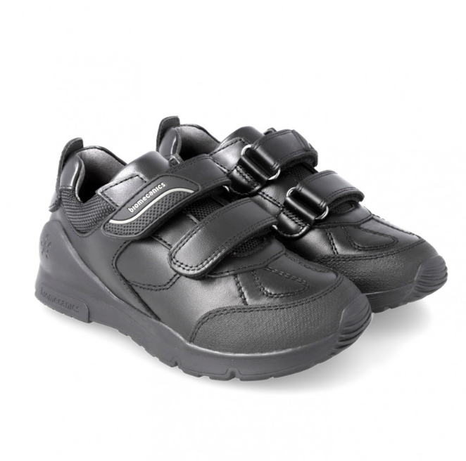 Chaussures Biomecanics 211103 Bleu Marine - Baskets Enfants Cuir Véritable Confortables Et Respirantes !