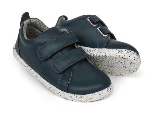 little brogues Childrens shoes online Bobux grass court I-walk angle navy