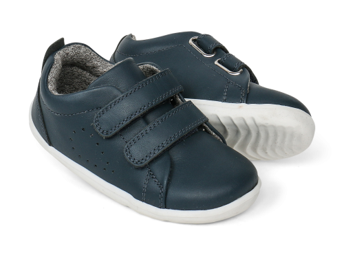 little brogues Childrens shoes online Bobux grass court step-up angle navy