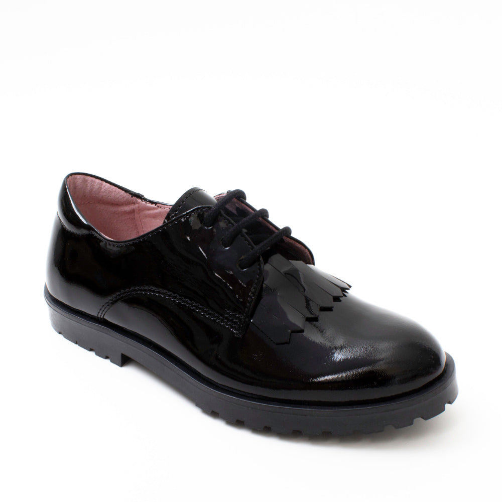 little brogues school shoes online petasil Tracey black patent school shoe