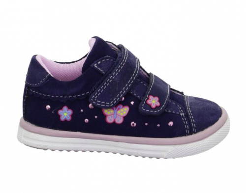 little brogues Childrens shoes online Lurchi minka shoe velcro navy side
