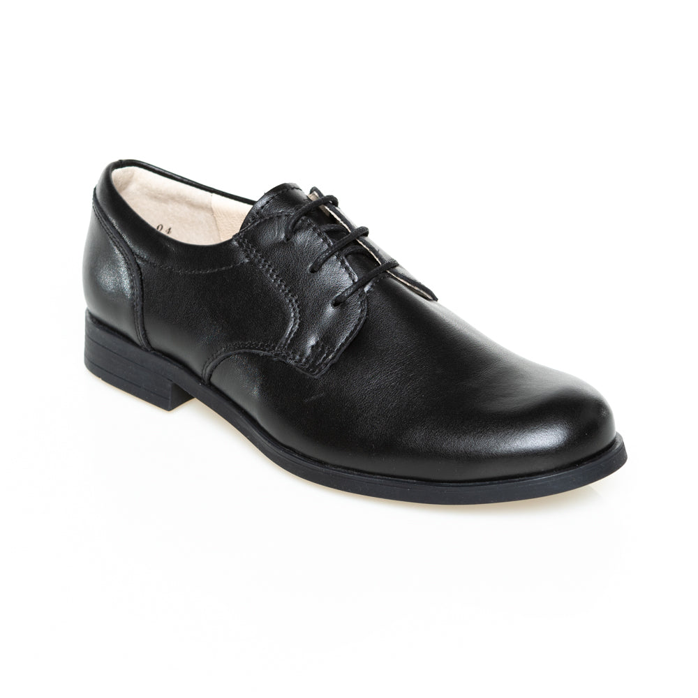 little brogues school shoes online Froddo derby black leather angle