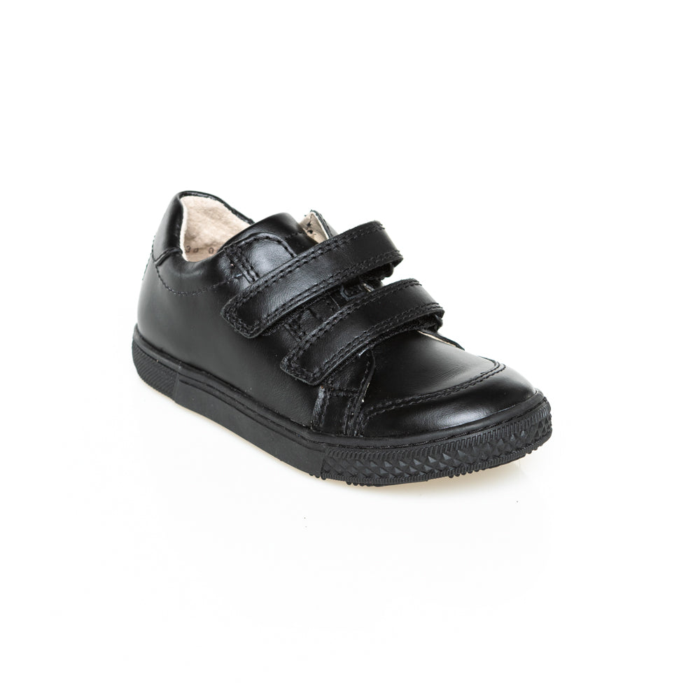 little brogues school shoes online Froddo strike black leather angle