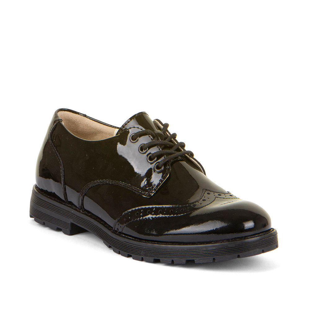 Froddo Charlie brogue patent school shoe G4130080-1