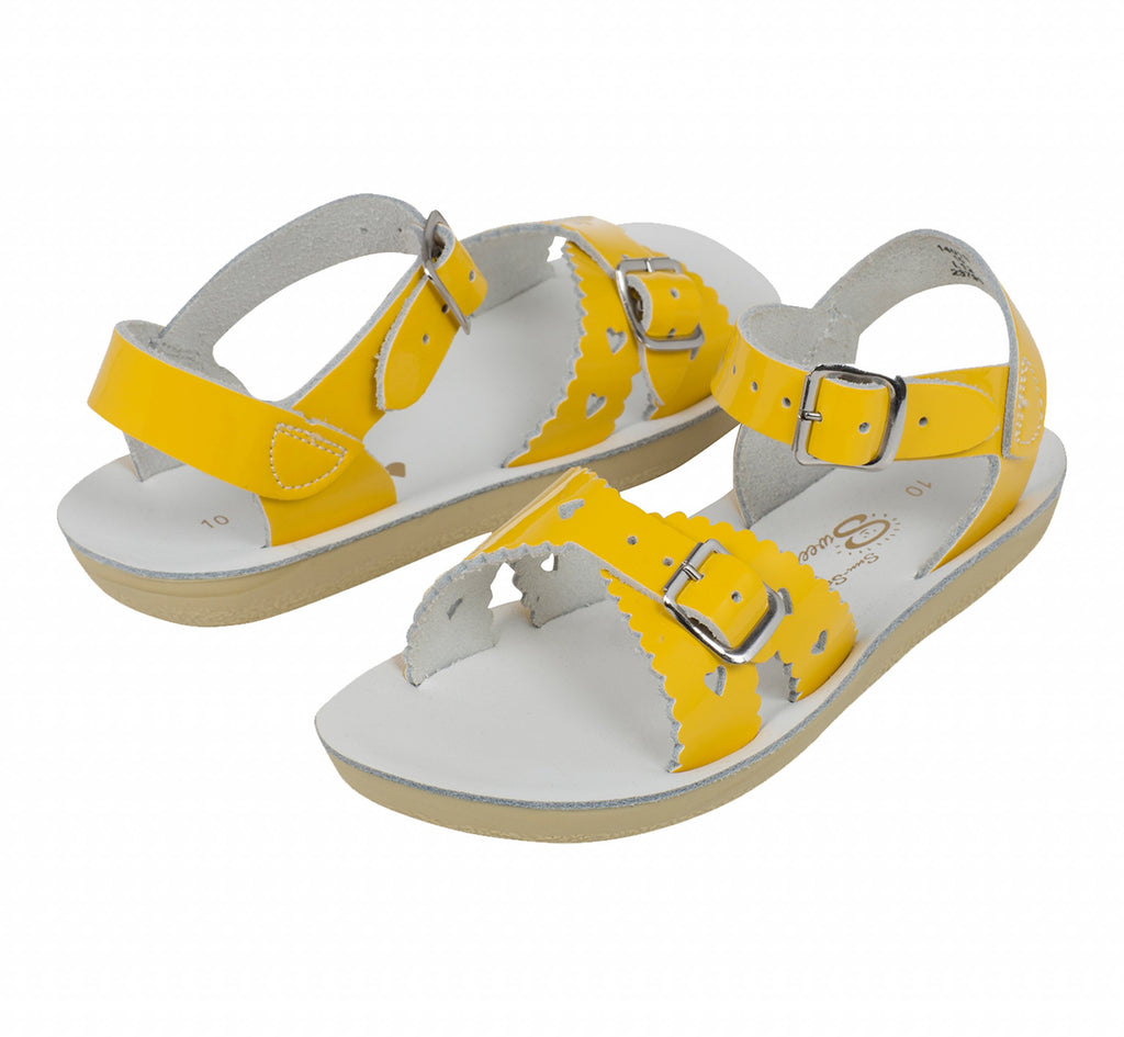 little brogues Childrens sandals online salt-water sweetheart shiny yellow