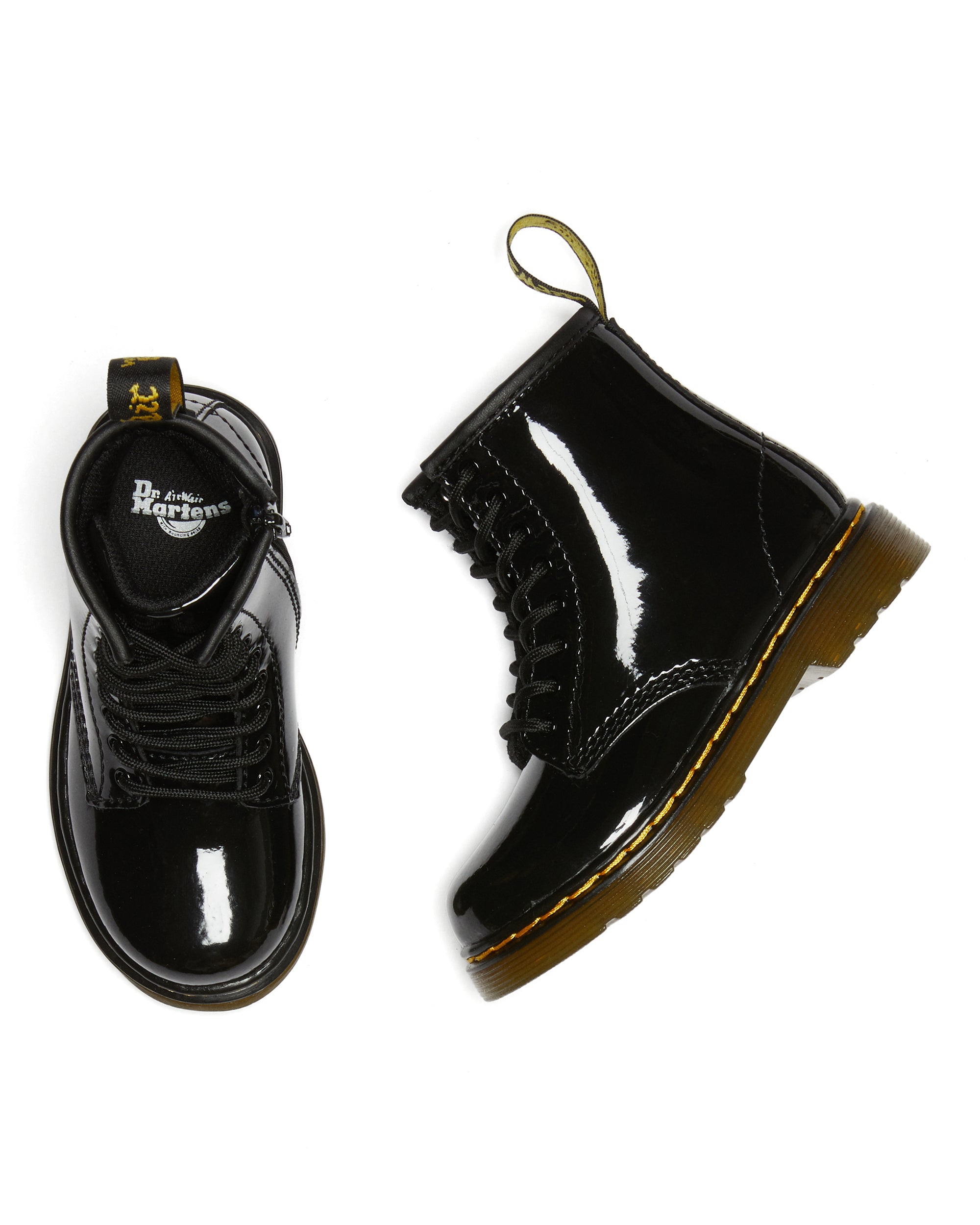 Black Lightshow Junior 1460 Patent Leather Ankle Boots Black Kids