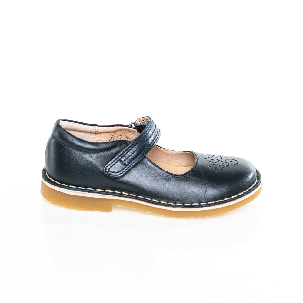 little brogues Childrens shoes online petasil Celina navy blue side