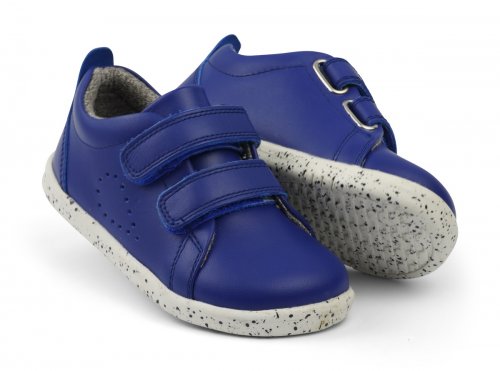 little brogues Childrens shoes online Bobux grass court I-walk angle blueberry