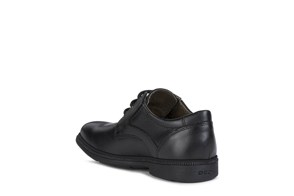 little brogues Childrens school shoes online, Geox Federico black heel