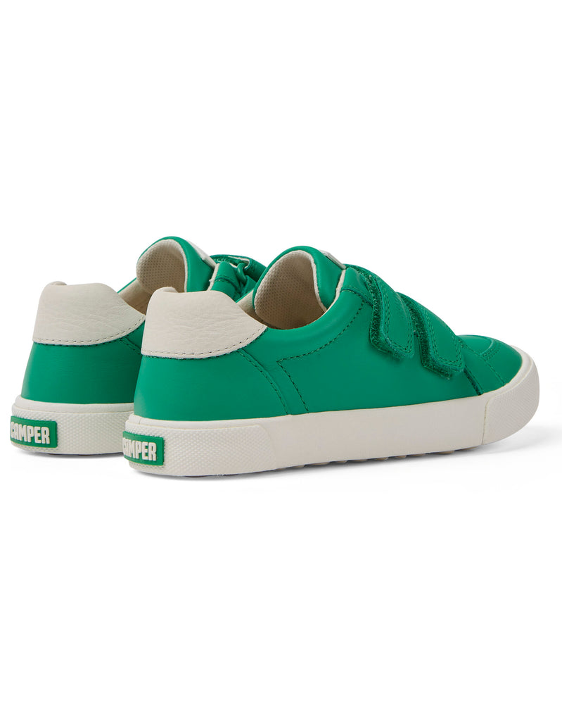 little brogues camper for kids online pursuit in green heel angle