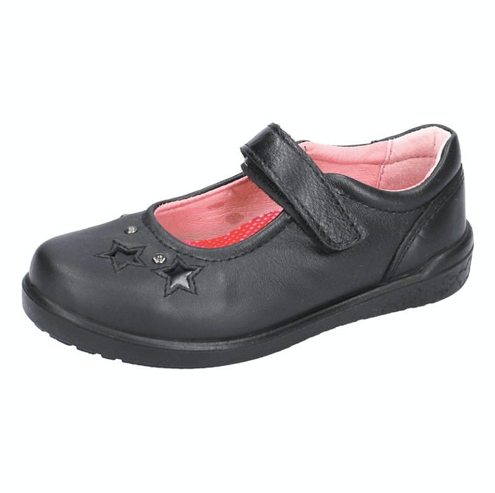 little brogues Childrens school shoes online Ricosta Lyla black leather angle