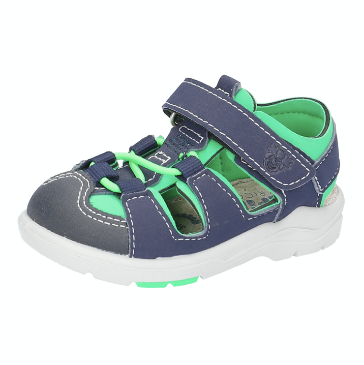 little brogues Childrens shoes online Ricosta gery water-proof sandal gery blue green angle