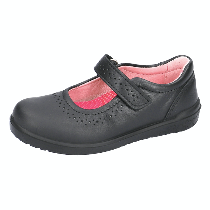 little brogues Childrens school shoes online cricosta Lillia black leather side