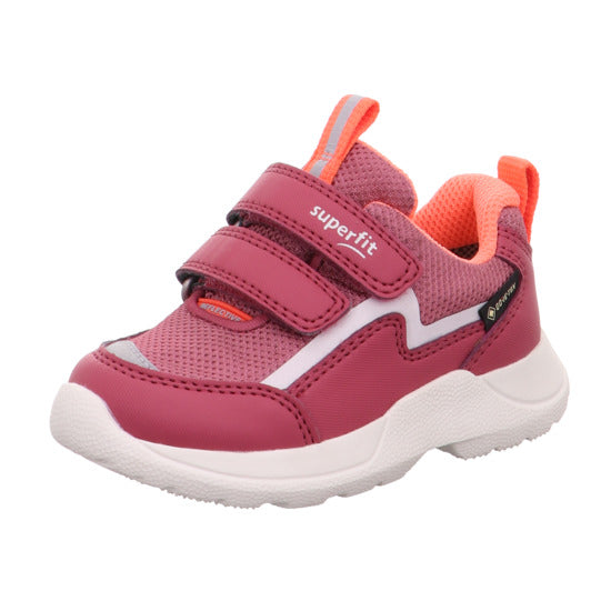 little brogues childrens trainers online superfit rush pink orange angle