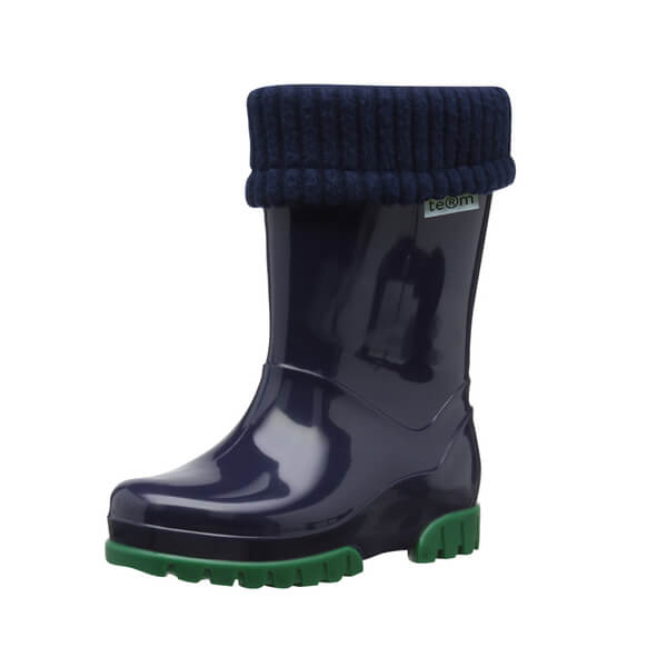 little brogues Childrens shoes online term welly navy side